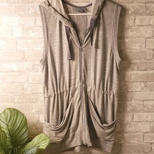 Athleta Lotus Zip Vest Tunic with Hood